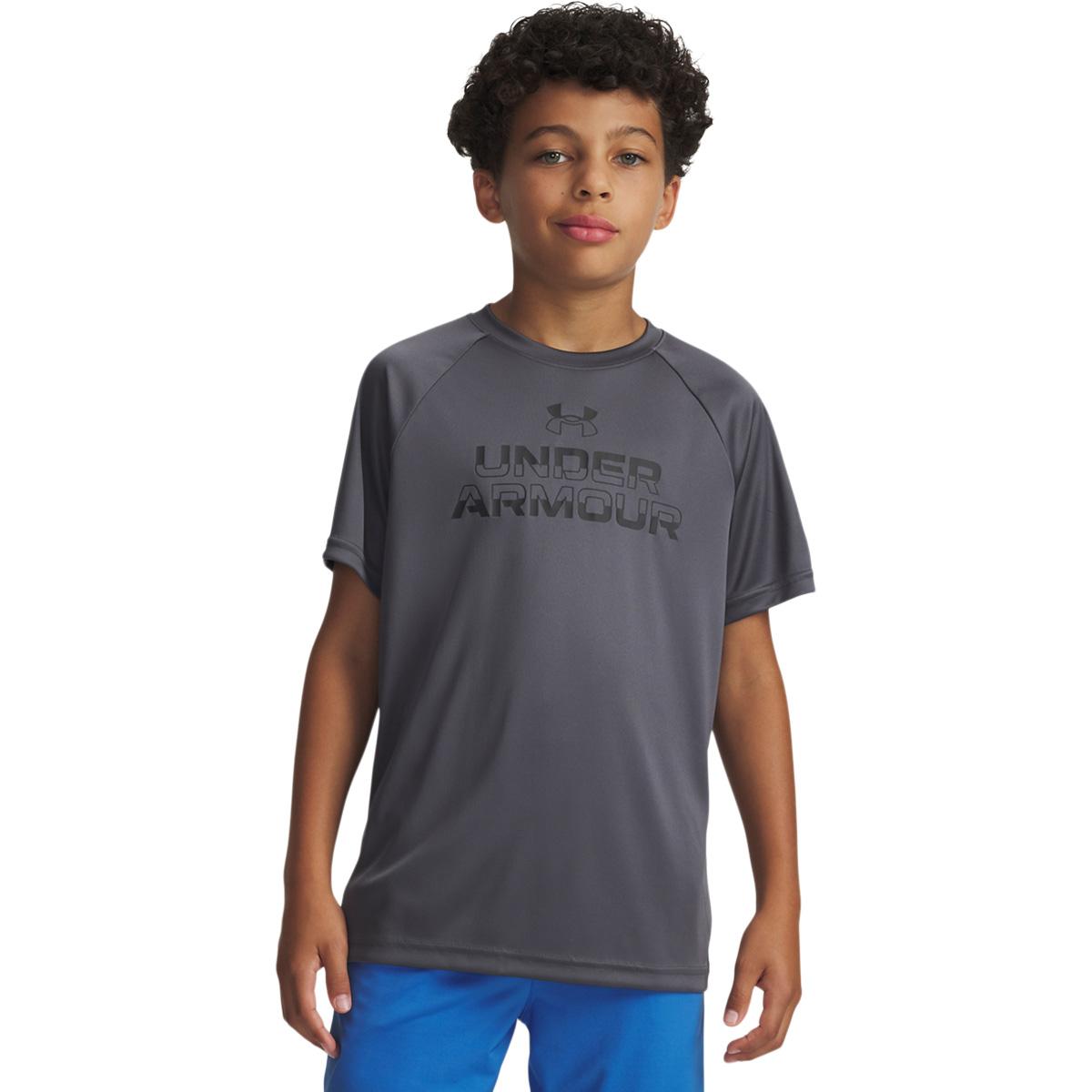 Under Armour Tech Split Wordmark Trenings T-skjorte Barn Castlerock