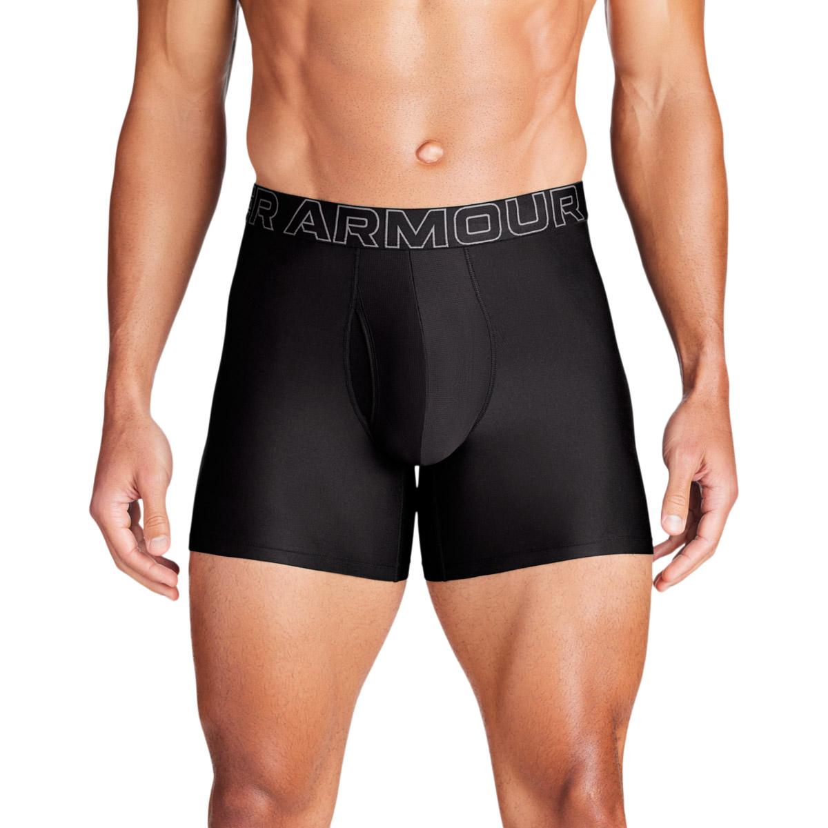 Under Armour Performance Tech 3-Pack Boxershorts Herre BLACK