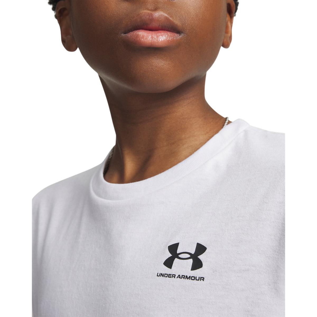 Under Armour Sportsstyle Left Chest Trenings T-skjorte Barn WHITE