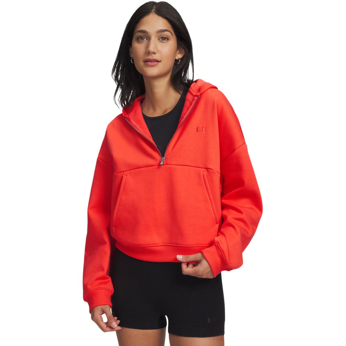 Under Armour Icon Fleece Half Zip Hættetrøje Dame Red