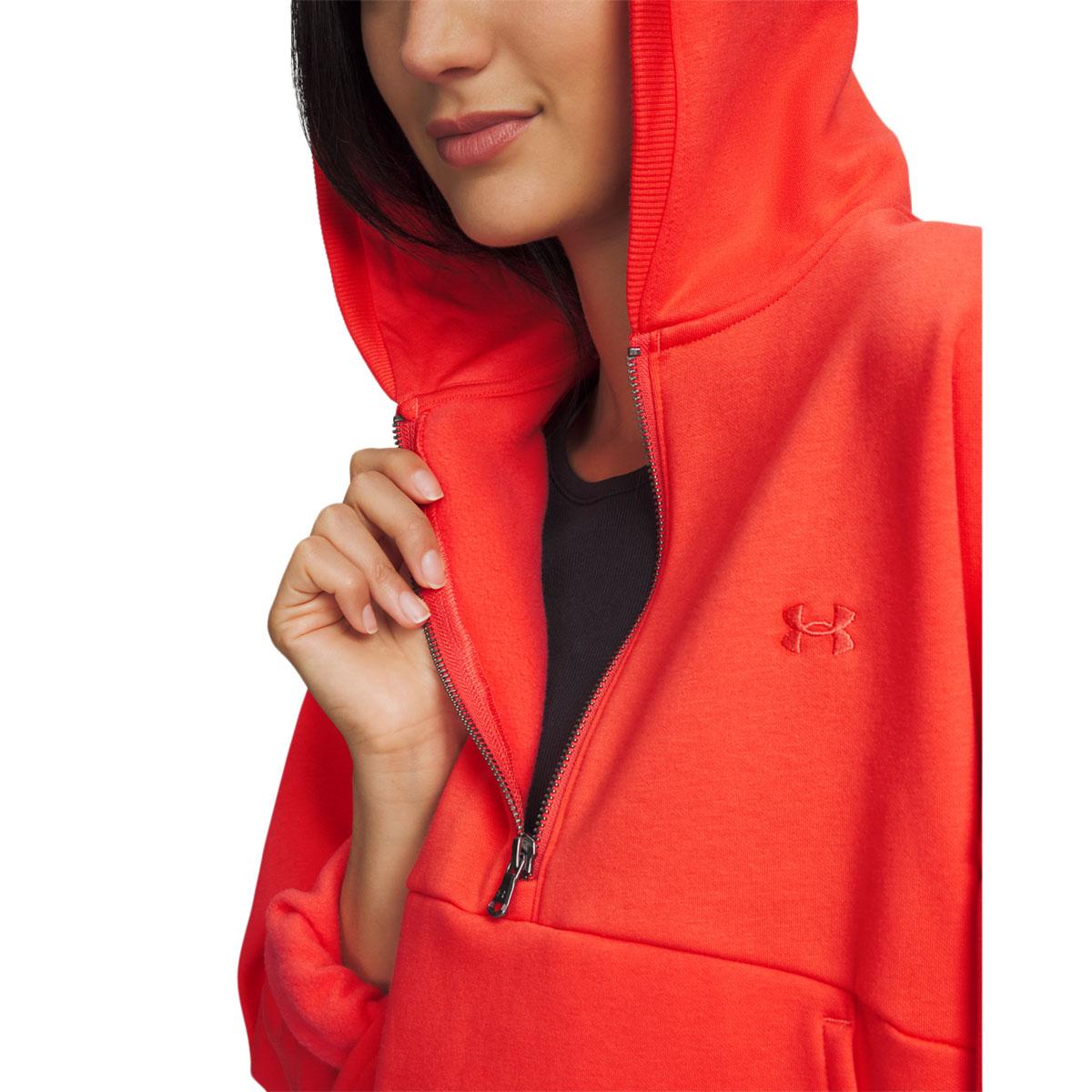 Under Armour Icon Fleece Half Zip Hættetrøje Dame Red