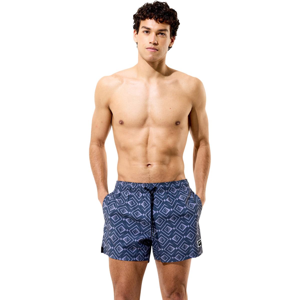Speedo Print Redondo Edge 14" Badeshorts Herre GREY LEAD