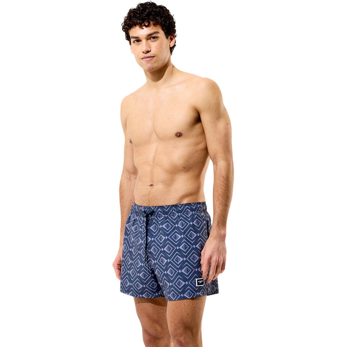 Speedo Print Redondo Edge 14" Badeshorts Herre GREY LEAD