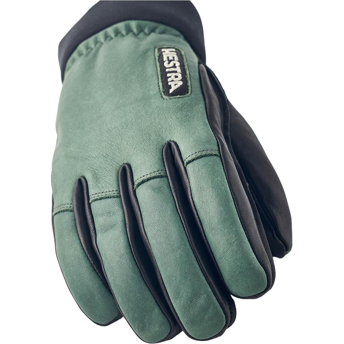 Hestra Army Leather Wool Terry Skihansker Forest