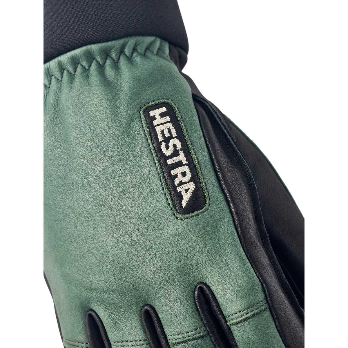 Hestra Army Leather Wool Terry Skihansker Forest