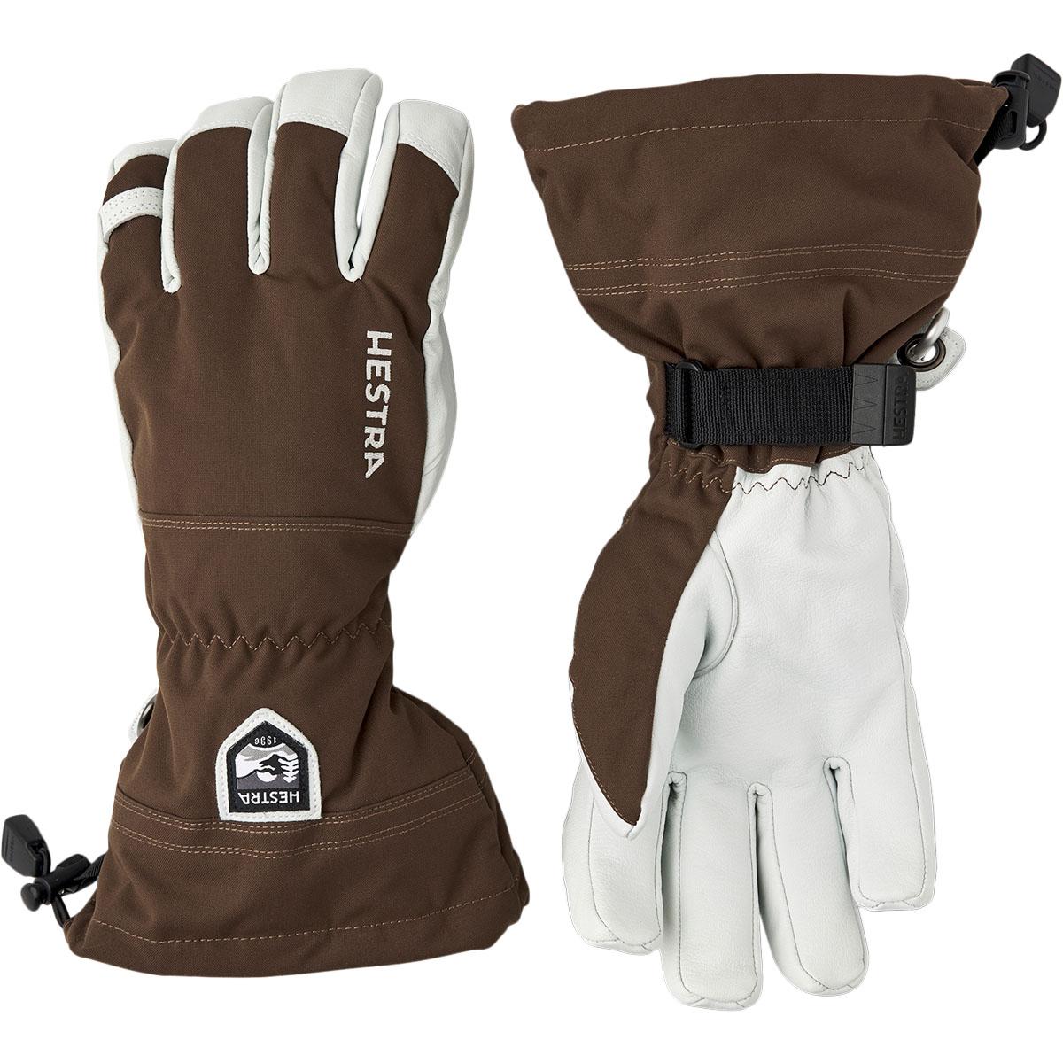 Hestra Army Leather Heli Skihansker Herre Brown/White