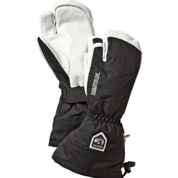 Hestra Army Leather Heli 3-Finger Skihandsker Herre Svart