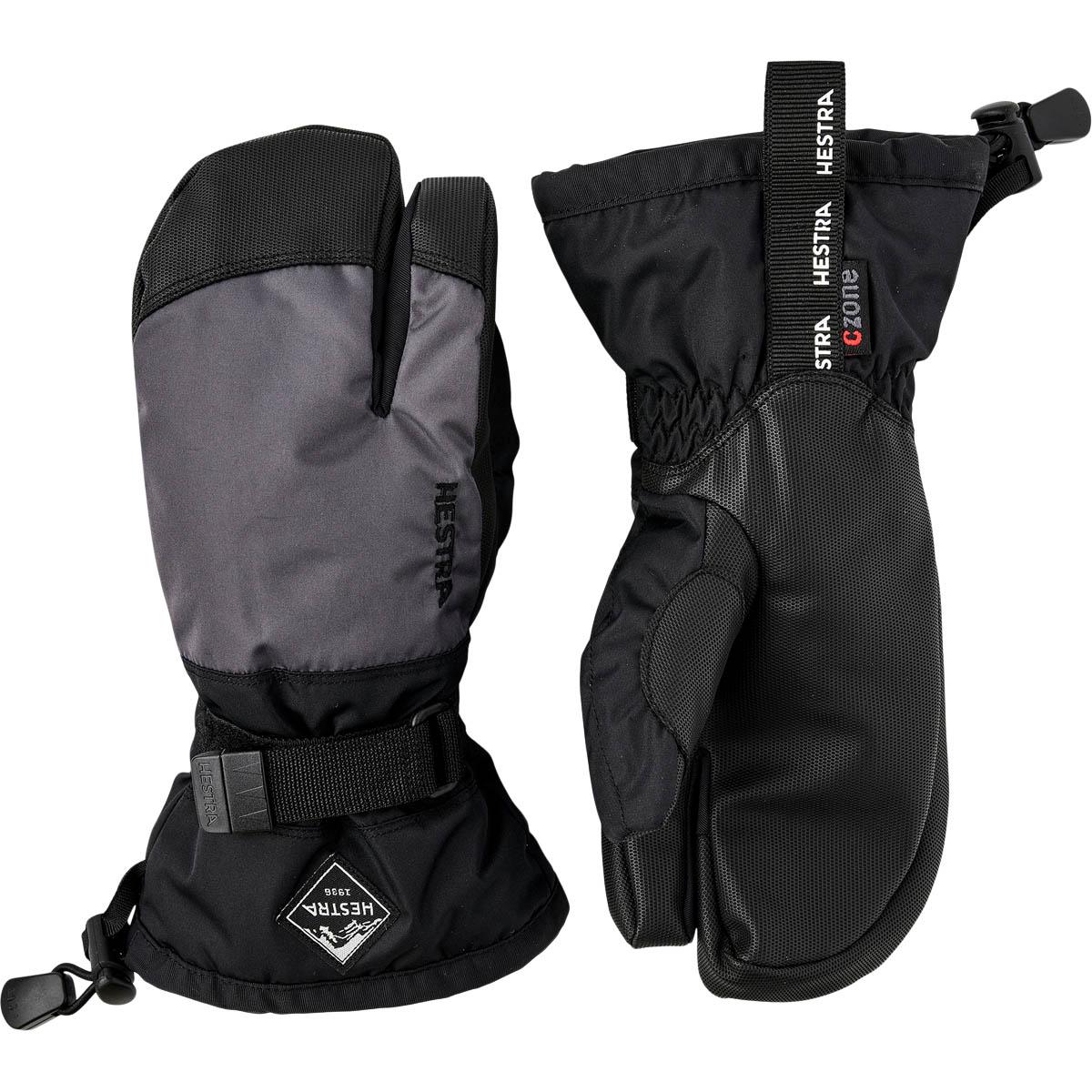 Hestra Gauntlet CZone 3-Finger Skihandsker Børn Black/Grey