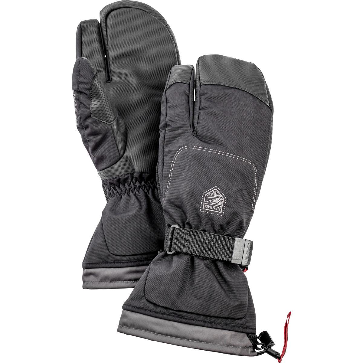 Hestra Gauntlet 3-Finger Skihansker Herre Svart/Svart