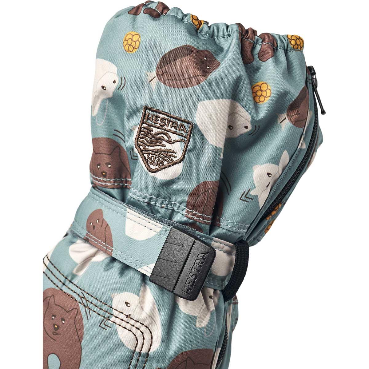 Hestra Baby Zip Long Skivotter Barn Sea blue Print