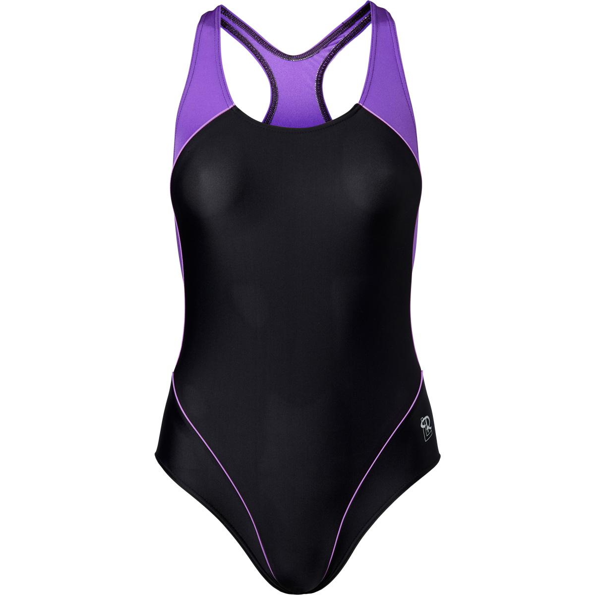 Lykke R Racerback Badedragt Børn Black, purple v/piping