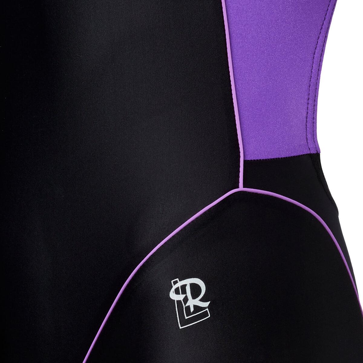 Lykke R Racerback Badedragt Børn Black, purple v/piping