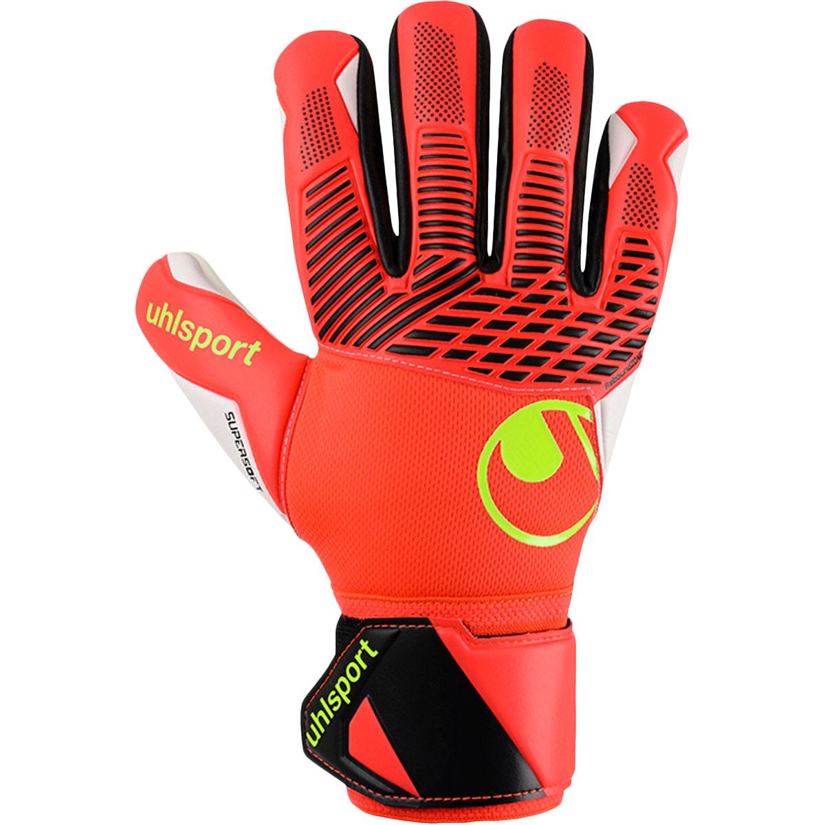 Uhlsport Fangmaschine Supersoft HN Målmandshandsker fluo red/white/fluo yello