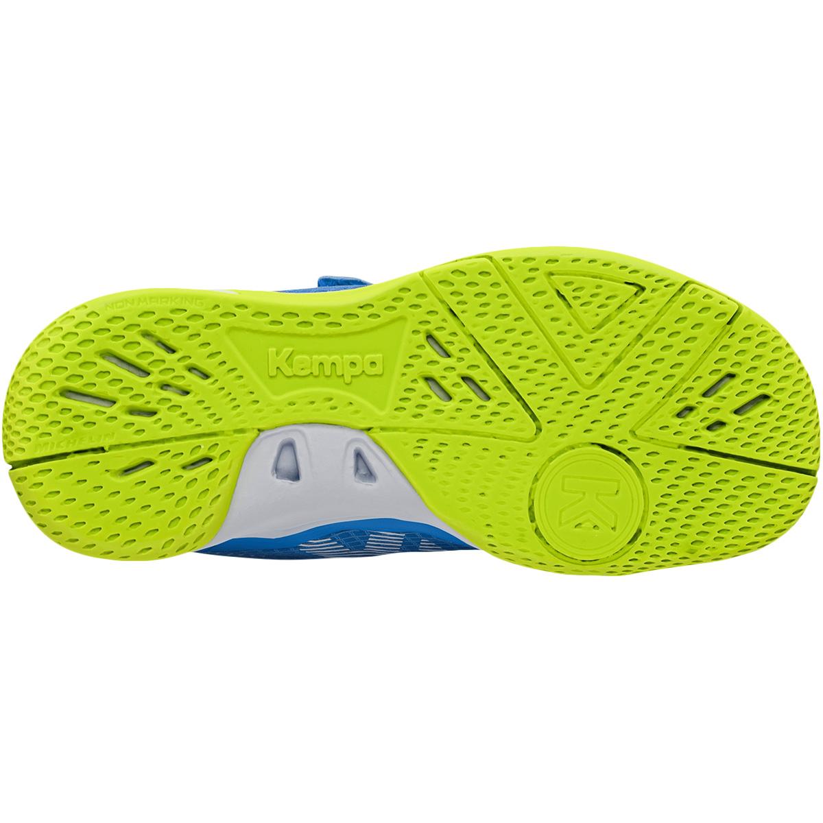 Kempa Wing 3.0 Borrelås Håndballsko Barn blue/white/lime green
