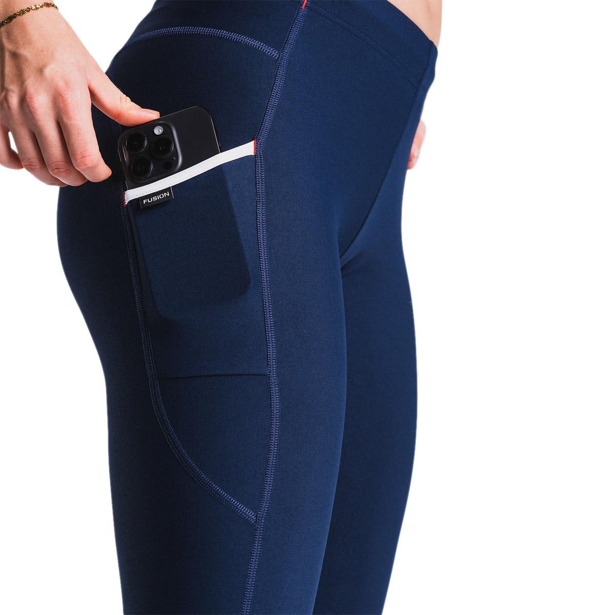 FUSION Hot Long Løbetights Unisex Navy