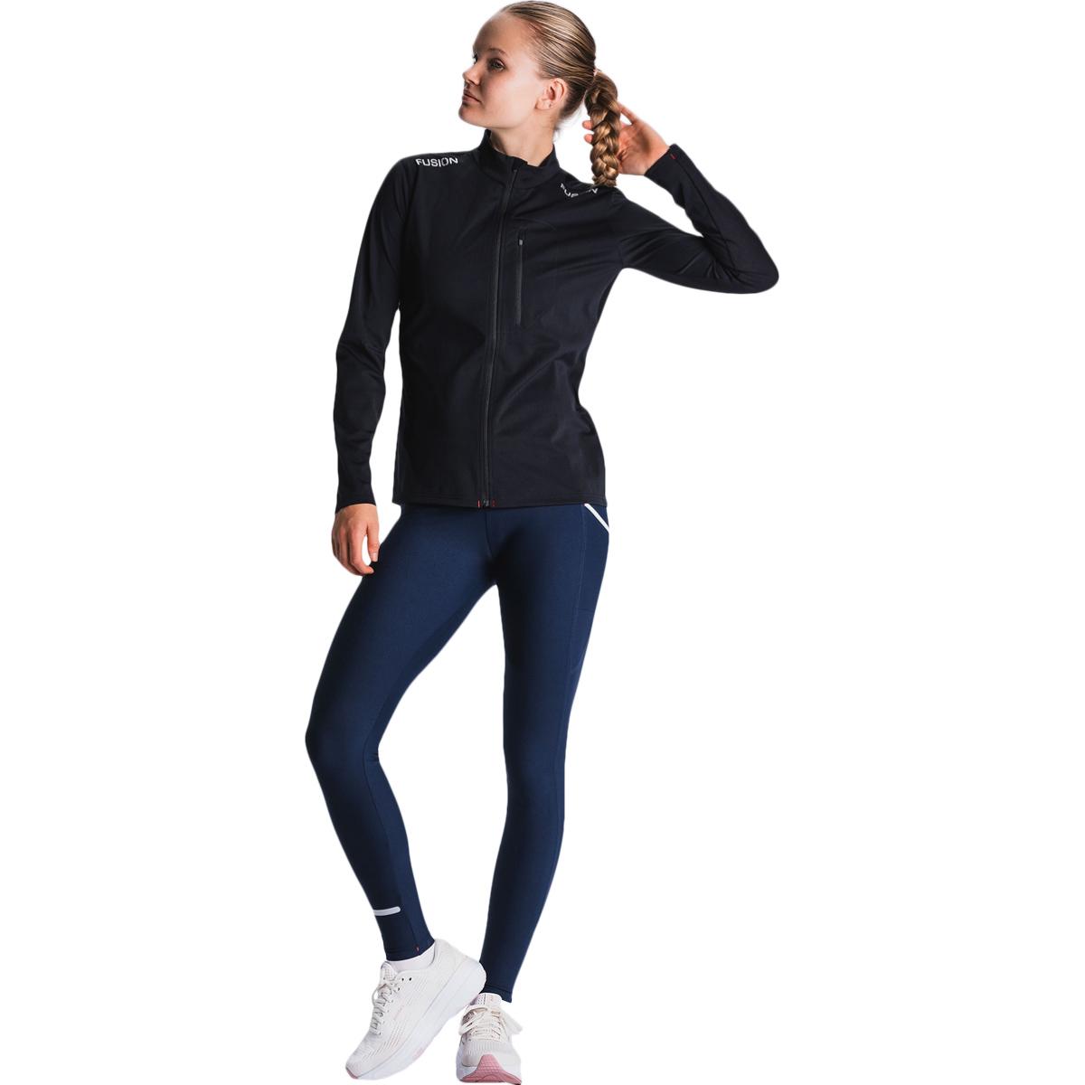 FUSION Hot Long Løbetights Unisex Navy