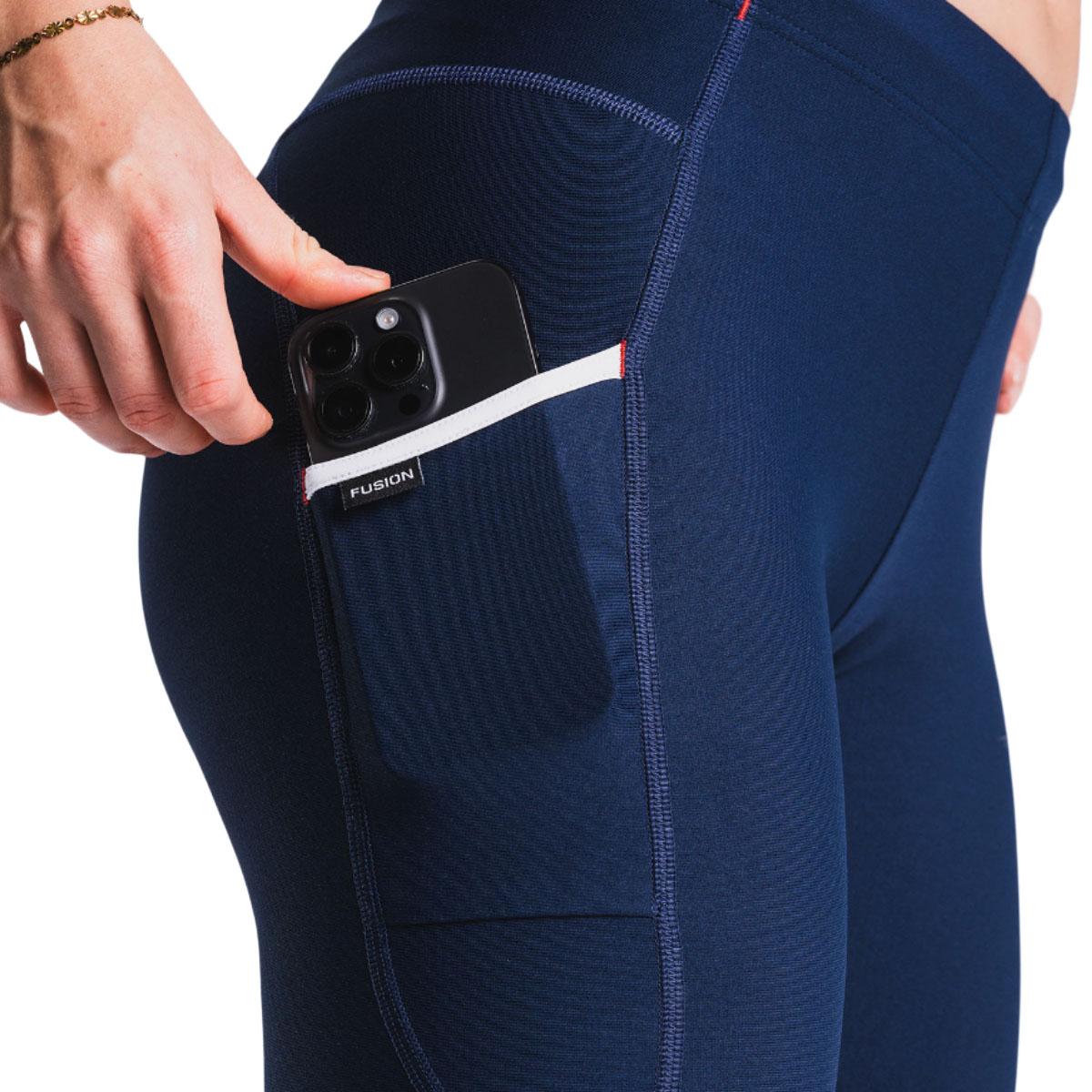 FUSION C3 Long Løbetights Unisex Night Blue