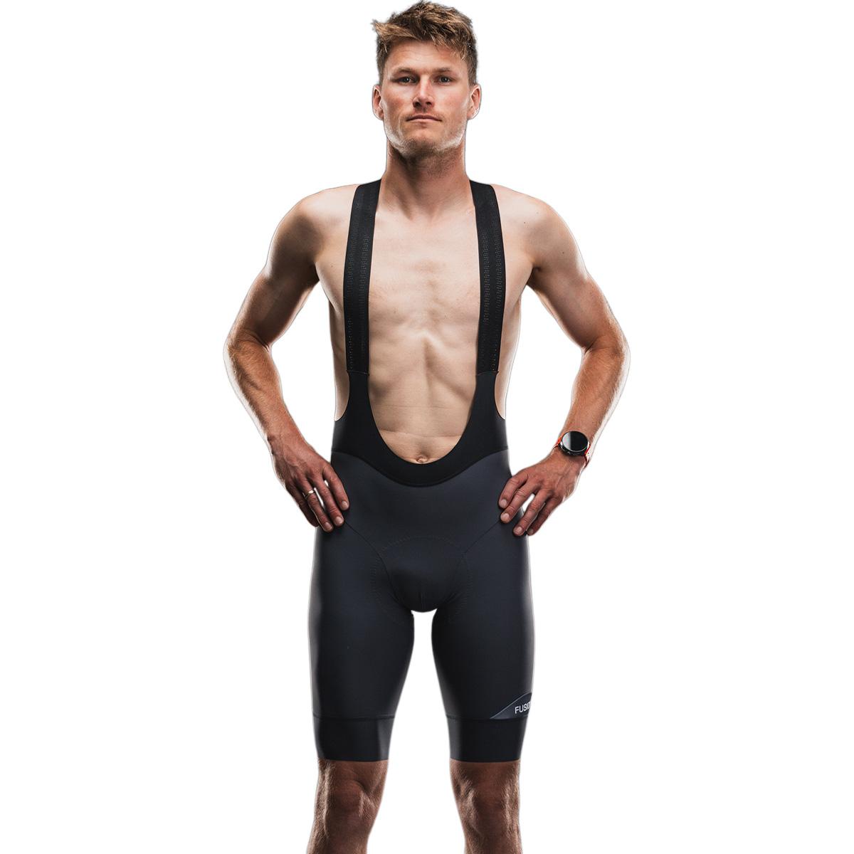 FUSION Tempo! Bib Sykkelshorts Herre Grey