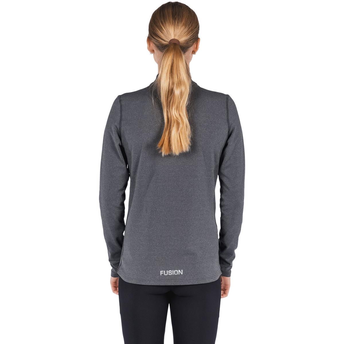 FUSION C3 Zip Neck Løbetrøje Dame Dark Grey