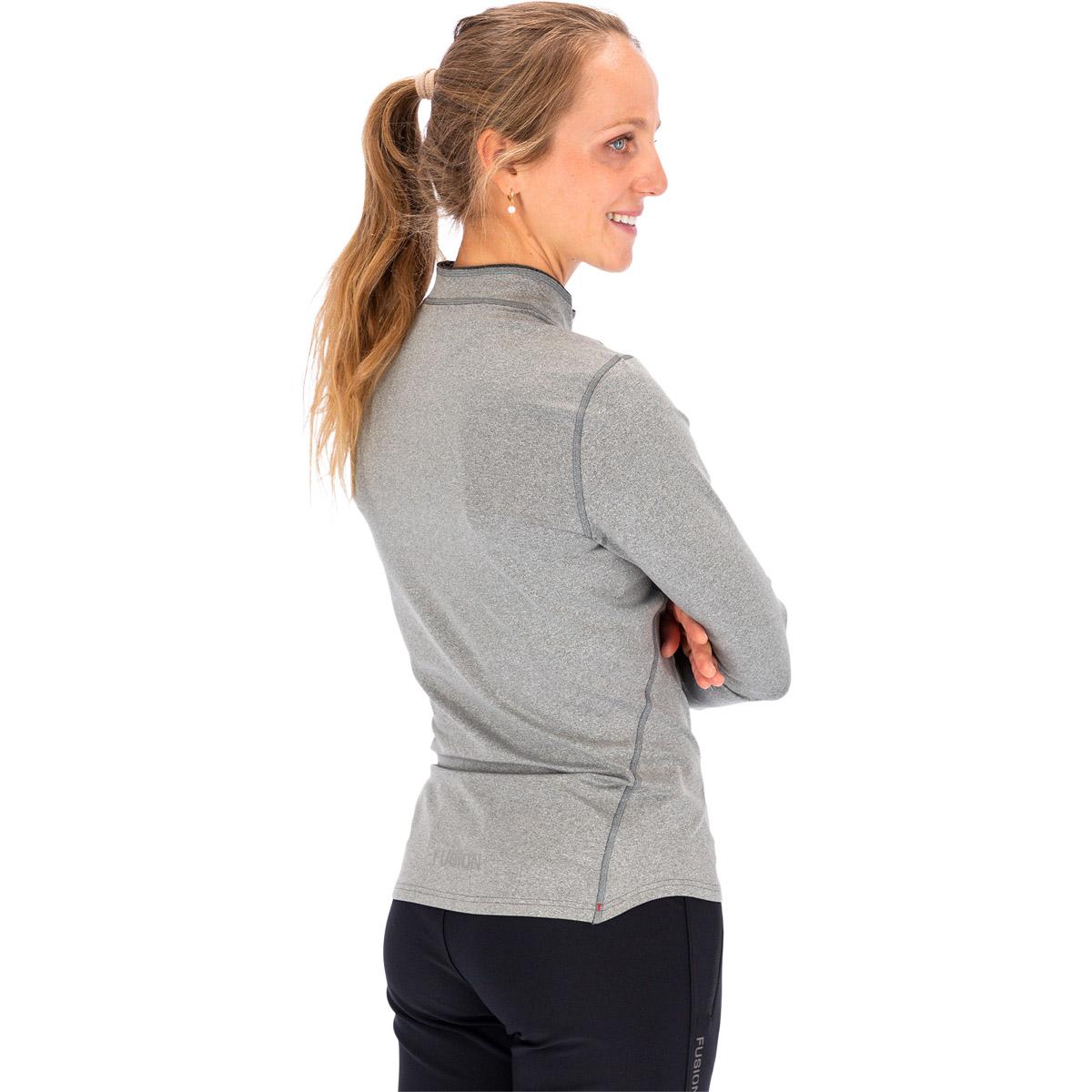 FUSION C3 Zip Neck Løbetrøje Dame Grey
