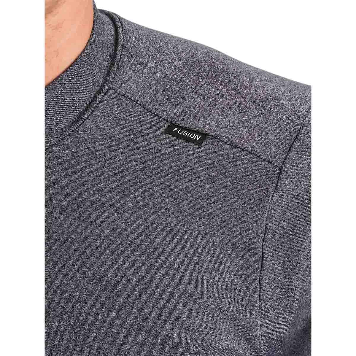 FUSION C3 Zip Neck Løbetrøje Herre Dark Grey