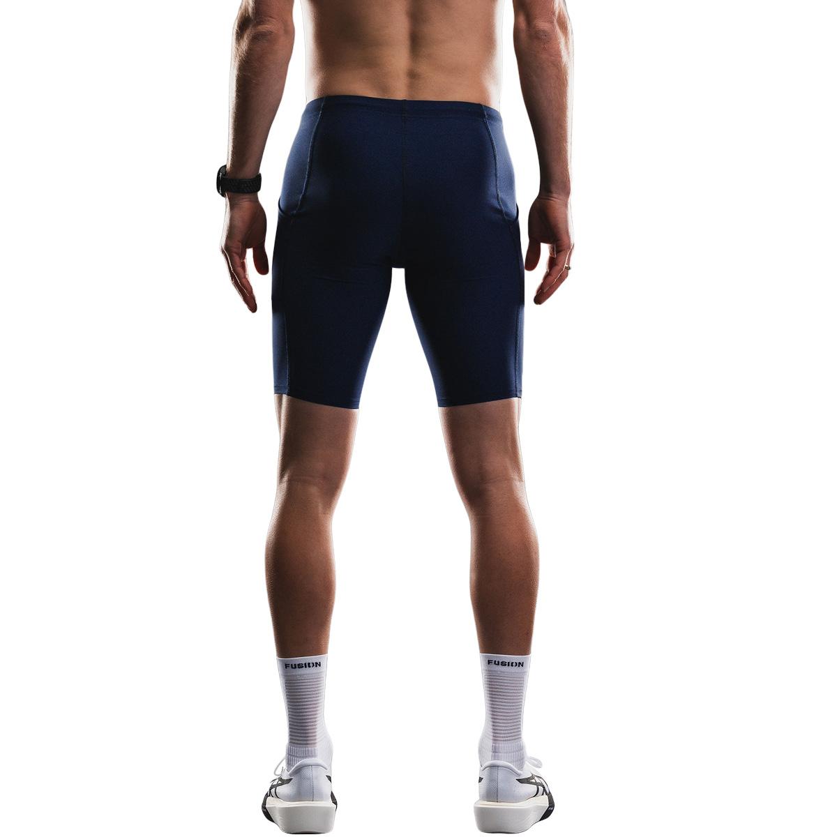 FUSION TEMPO! Korte Løbetights Unisex Night Blue