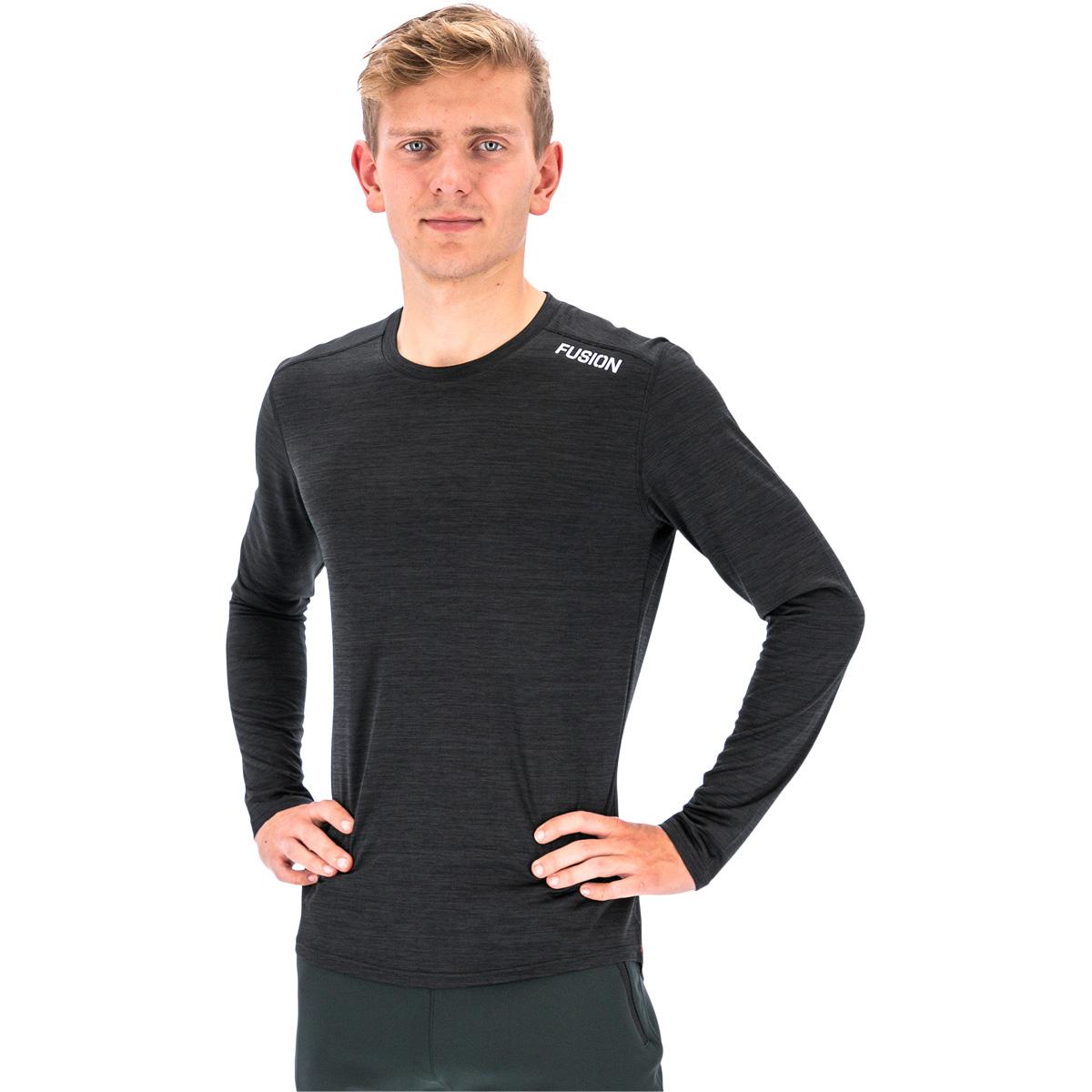 FUSION C3 Langærmet Løbe T-shirt Herre BLACK