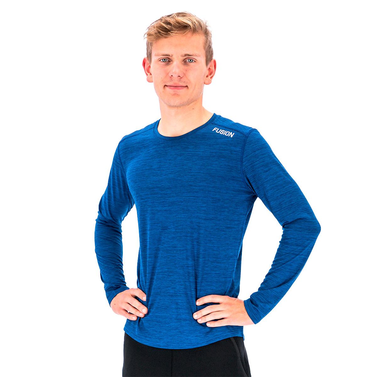 FUSION C3 Langærmet Løbe T-shirt Herre Night Blue