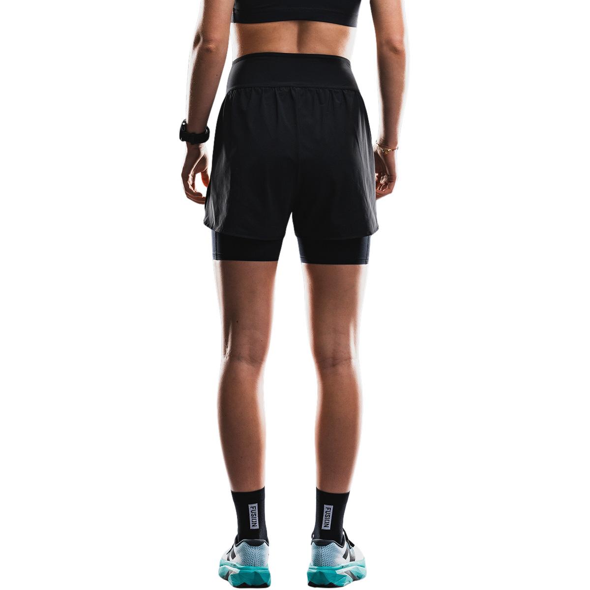 FUSION TEMPO! Pro Run 2in1 Løbeshorts Dame BLACK