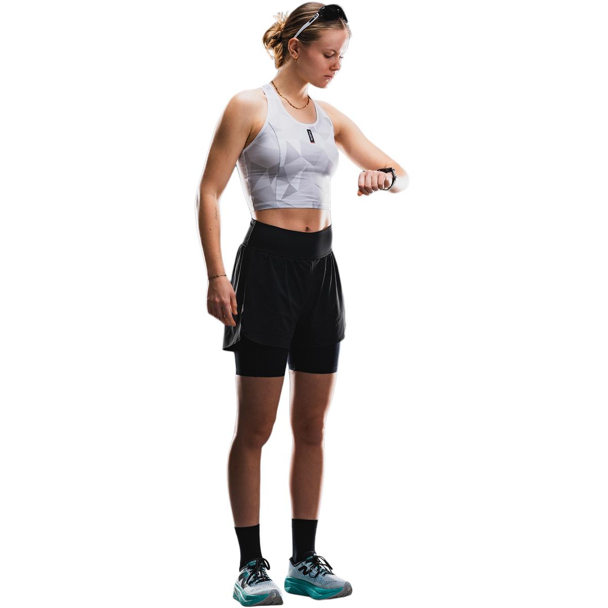 FUSION TEMPO! Pro Run 2in1 Løbeshorts Dame BLACK