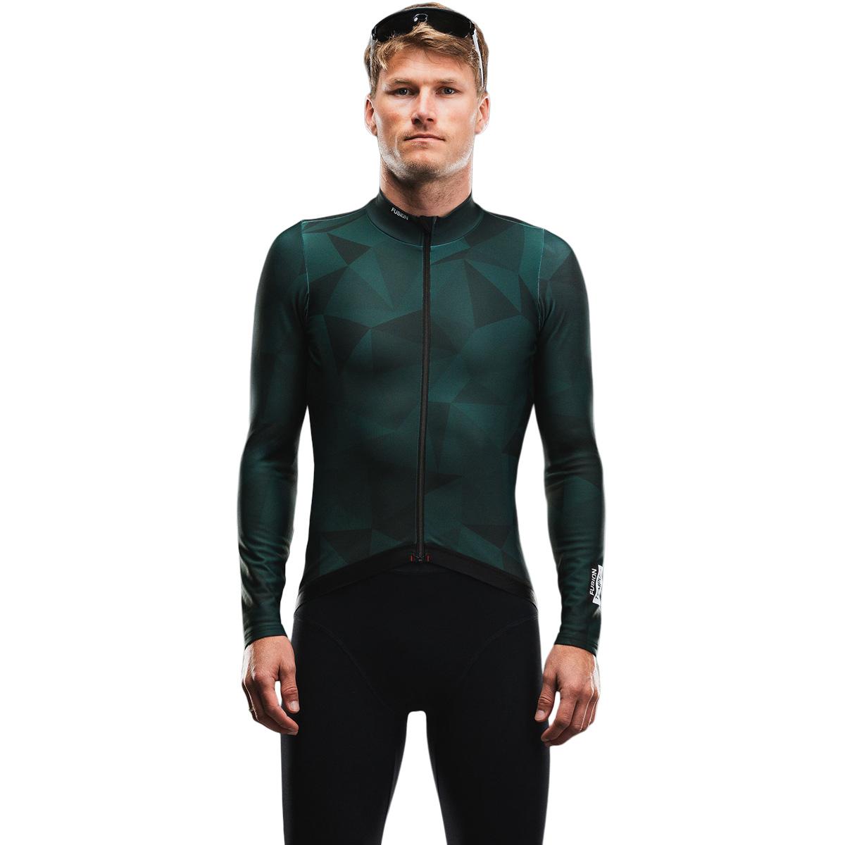 FUSION TEMPO! Thermal Langærmet Cykeltrøje Herre Race Green