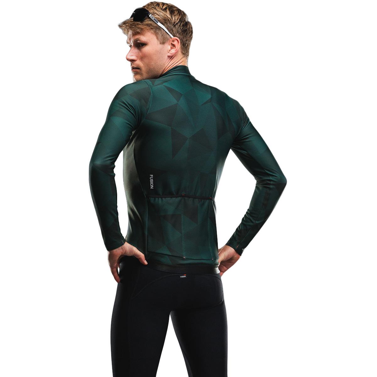 FUSION TEMPO! Thermal Langærmet Cykeltrøje Herre Race Green