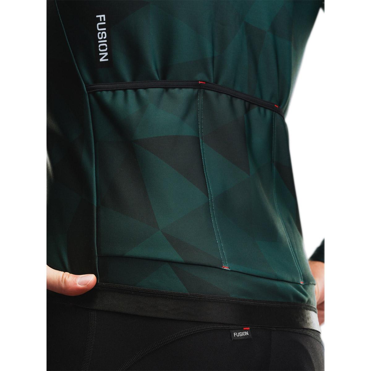 FUSION TEMPO! Thermal Langærmet Cykeltrøje Herre Race Green