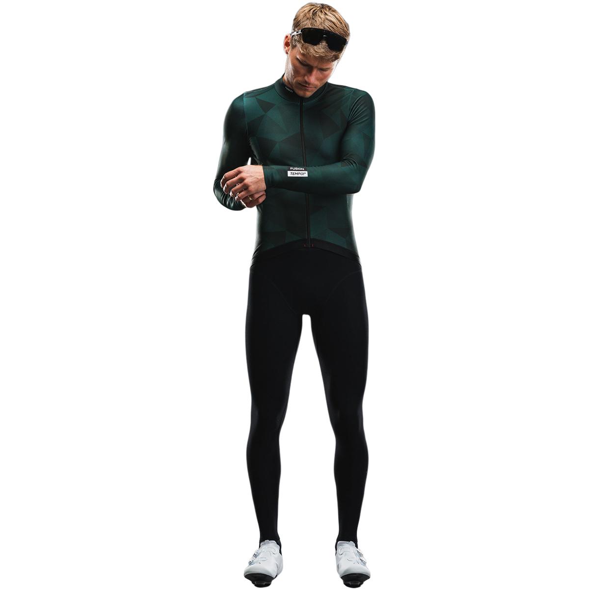 FUSION TEMPO! Thermal Langærmet Cykeltrøje Herre Race Green