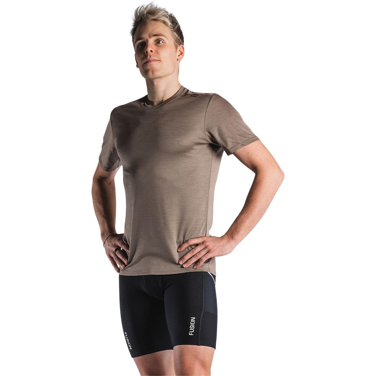 FUSION Technical Merino 150 Løbe T-shirt Herre Sand