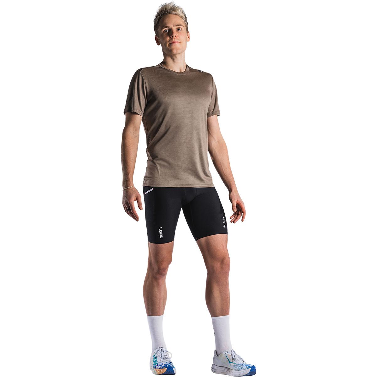 FUSION Technical Merino 150 Løbe T-shirt Herre Sand