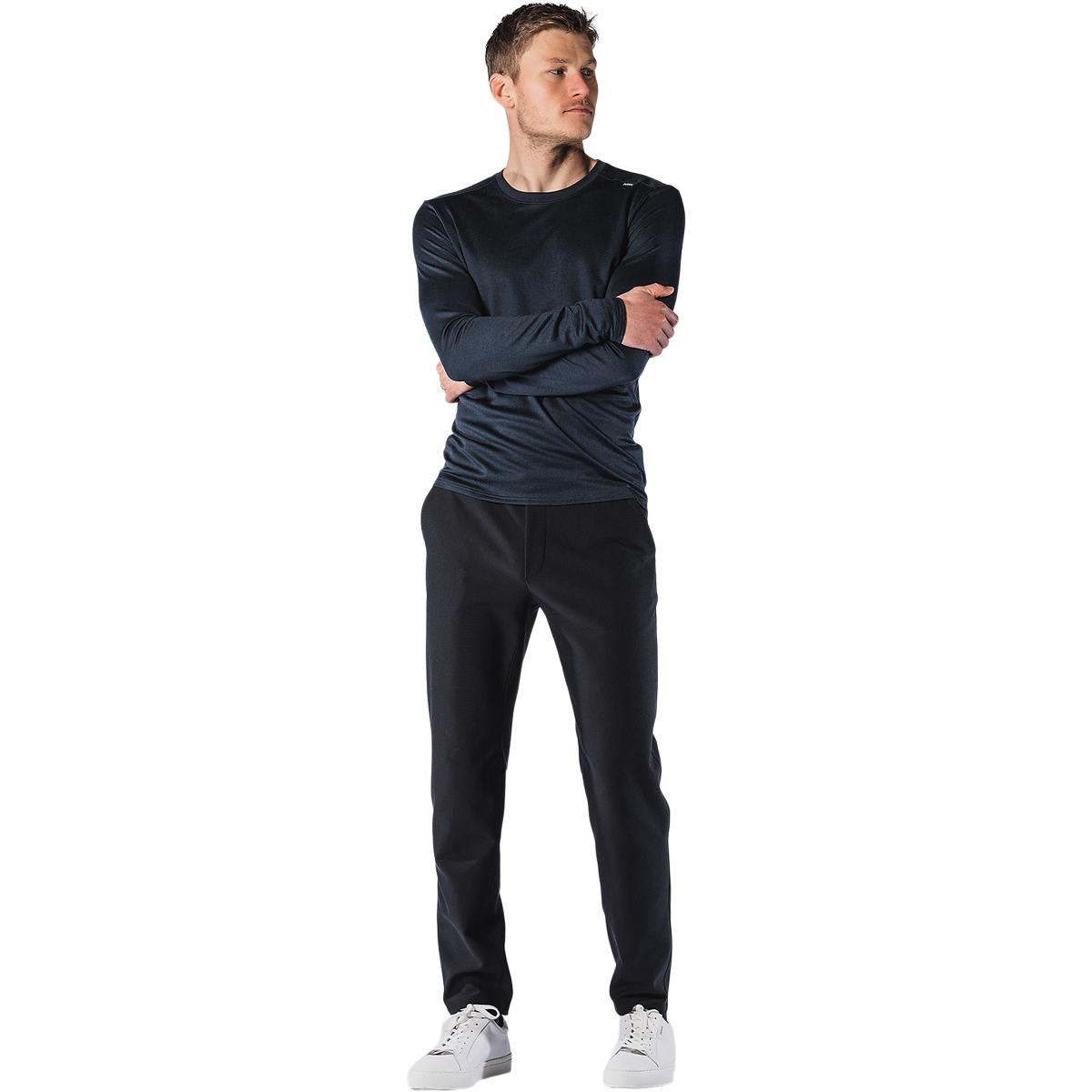 FUSION Technical Langærmet Merinould T-shirt Herre Night Blue
