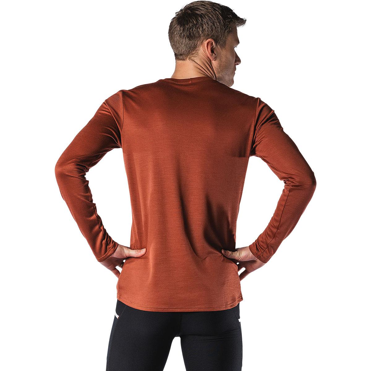 FUSION Technical Langærmet Merinould T-shirt Herre Rust