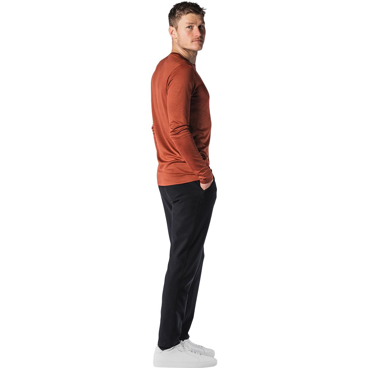 FUSION Technical Langærmet Merinould T-shirt Herre Rust