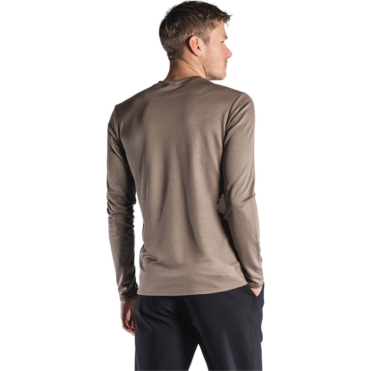 FUSION Technical Langærmet Merinould T-shirt Herre Sand