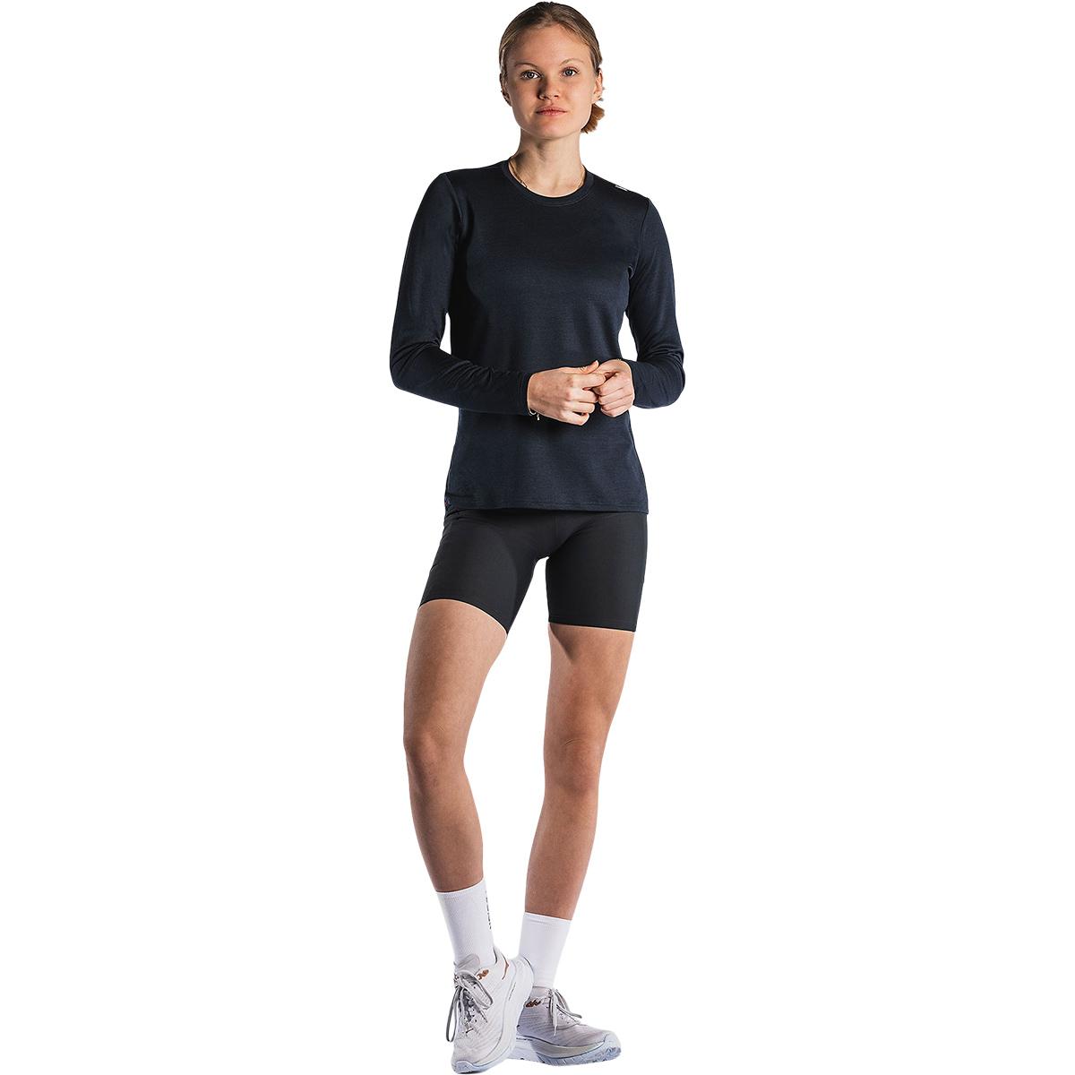 FUSION Technical Langermet Merinoull T-skjorte Dame Night Blue