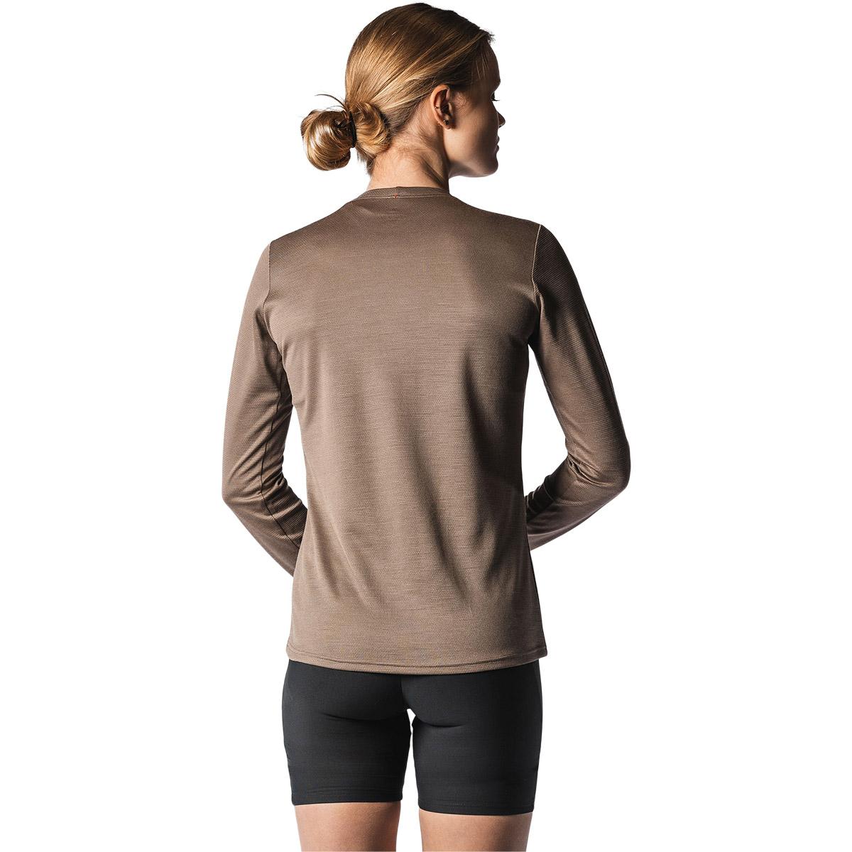 FUSION Technical Langermet Merinoull T-skjorte Dame Sand