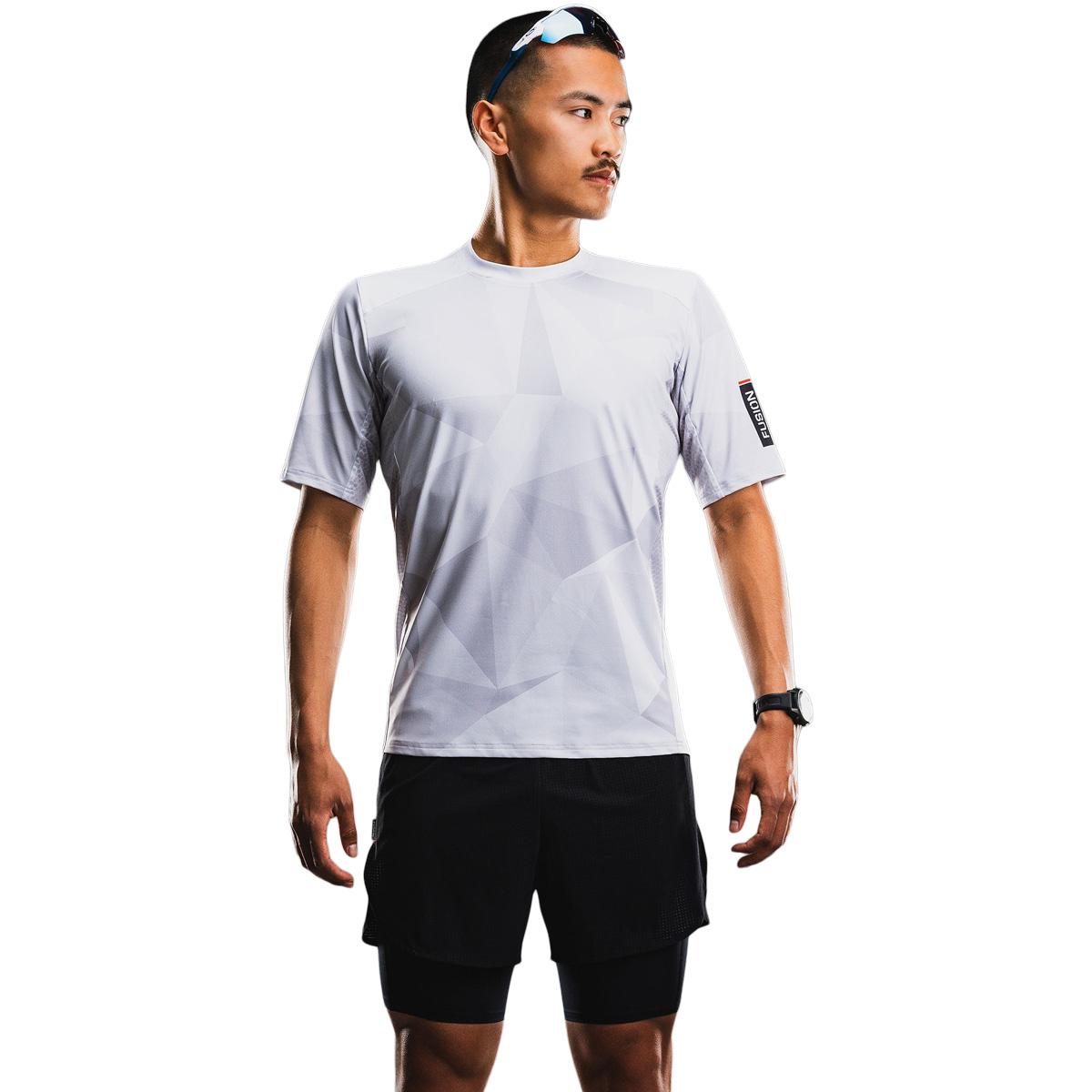 FUSION TEMPO! Pro Trail Løbe T-shirt Herre White/Grey