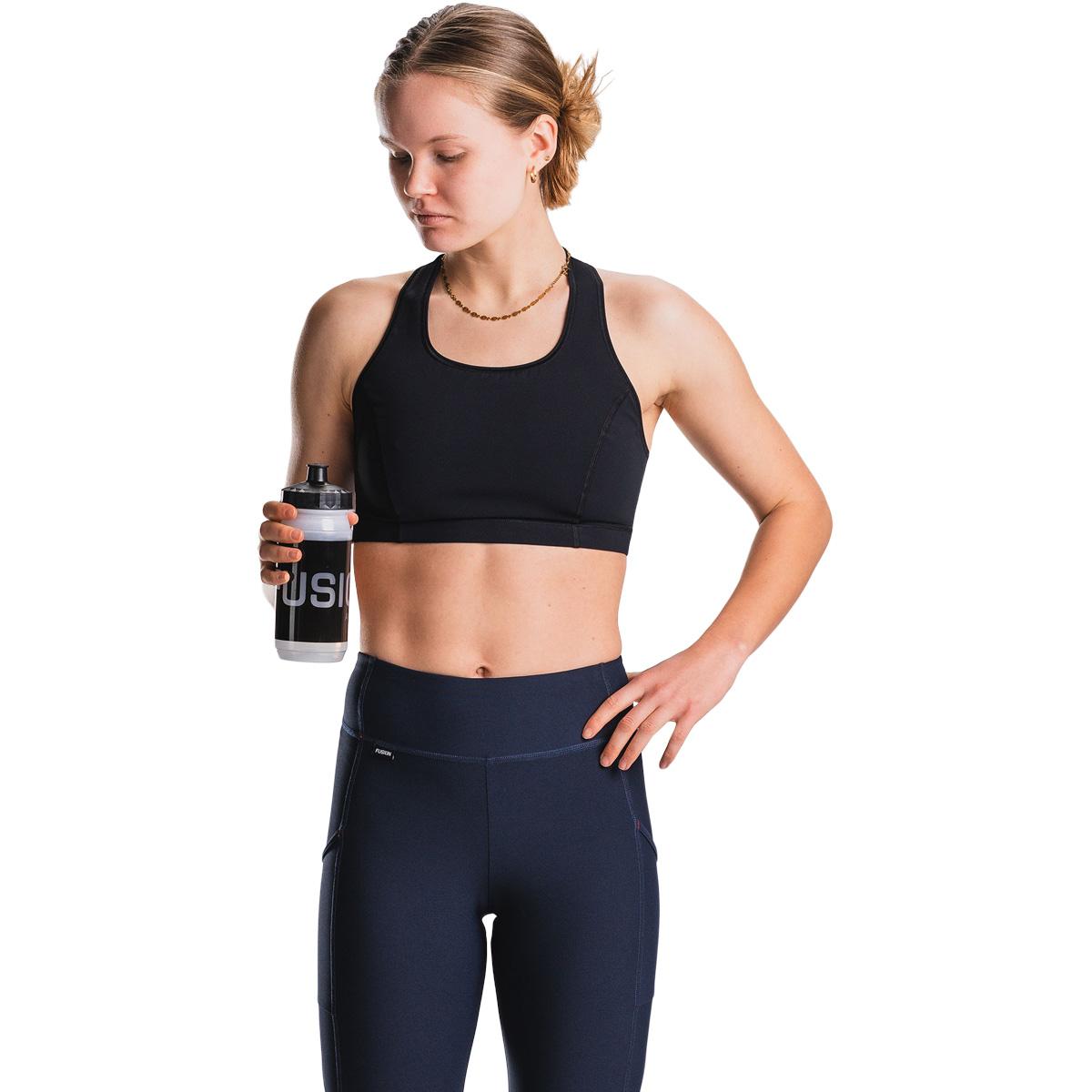 FUSION Medium Support Sports BH Dame Black
