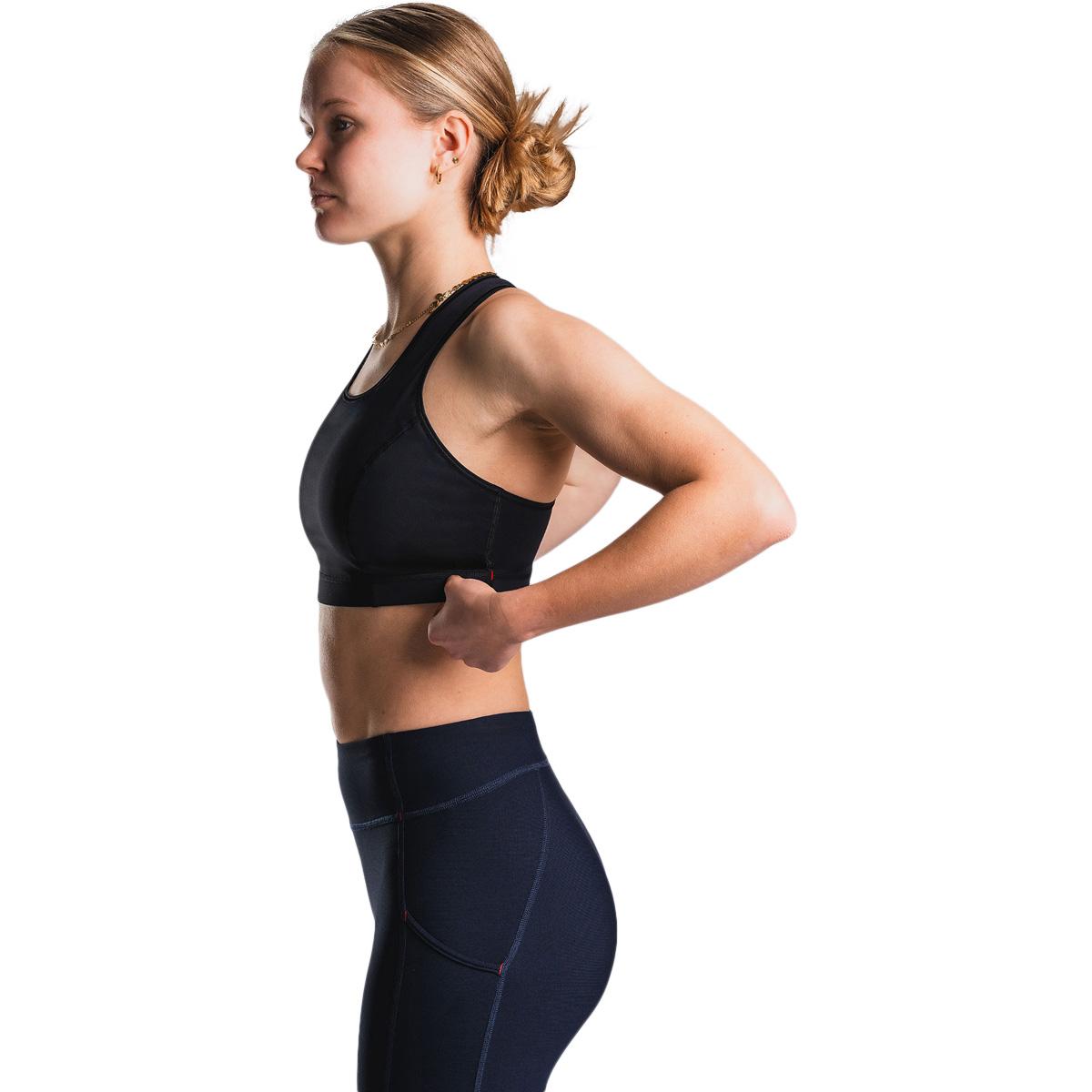FUSION Medium Support Sports BH Dame Black