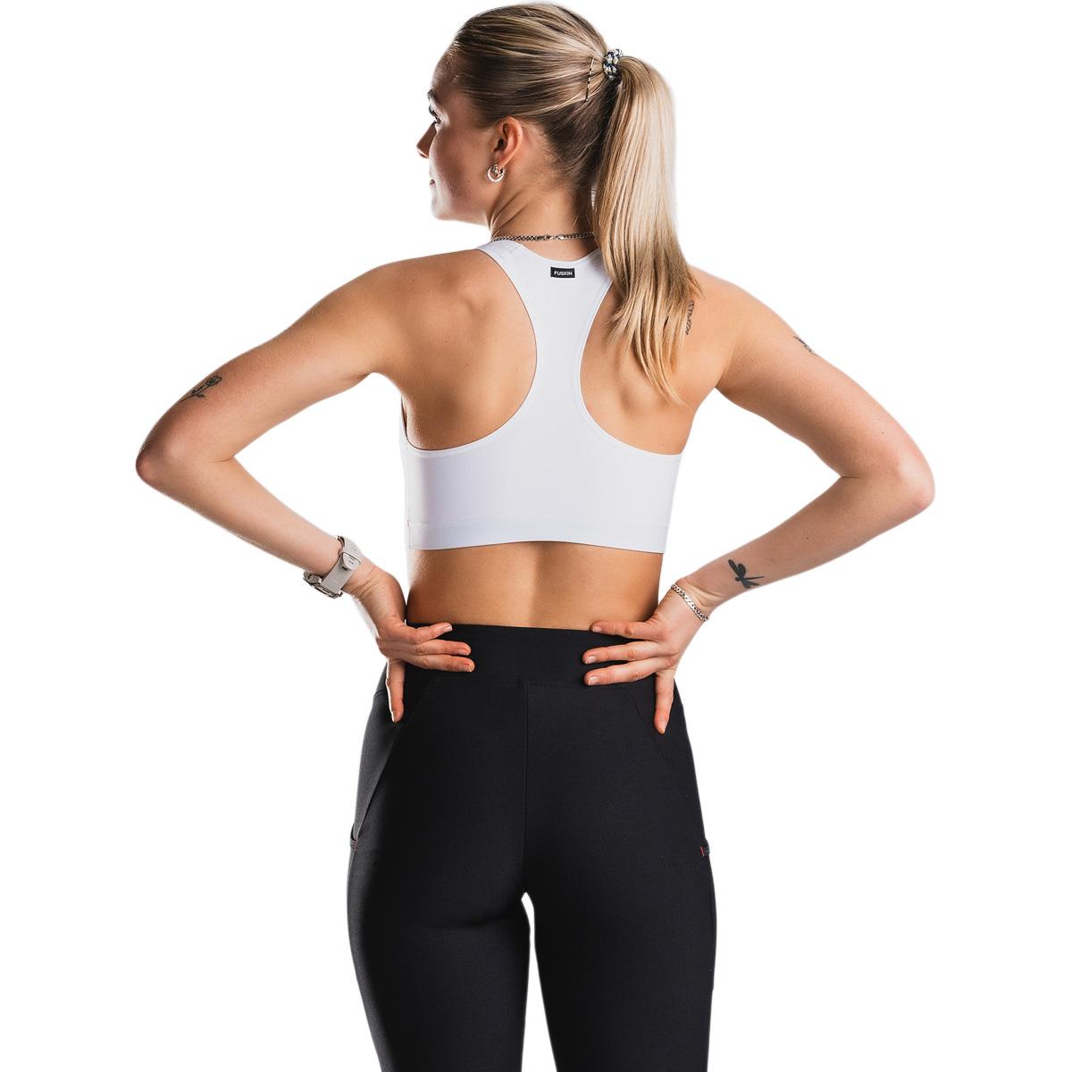 FUSION Medium Support Sports BH Dame White