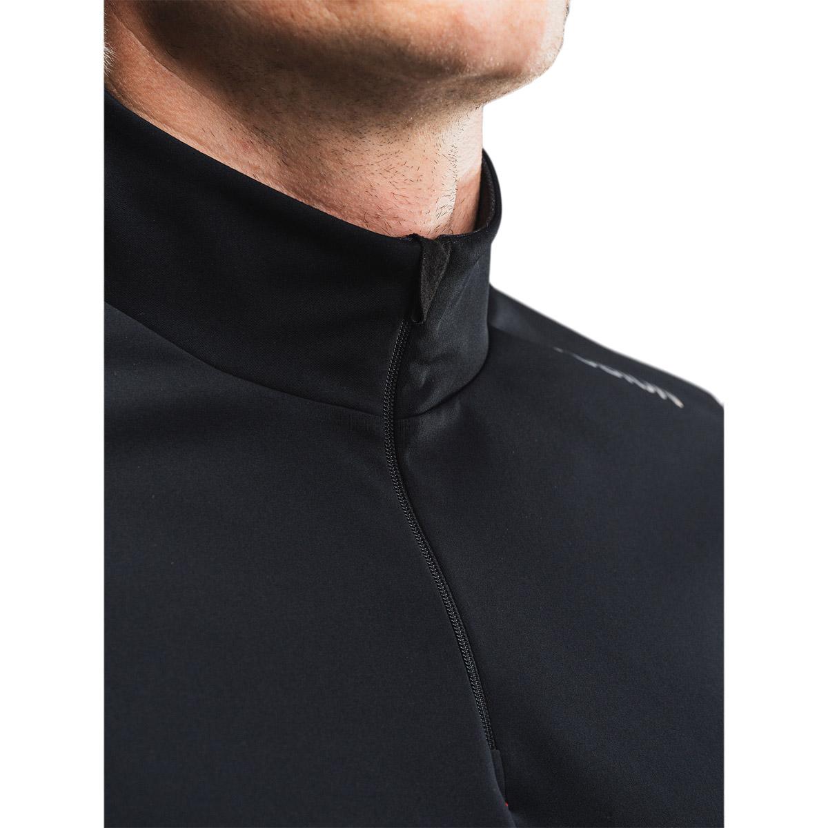 FUSION TEMPO! Shield Zip Neck Løbetrøje Herre Dark Grey
