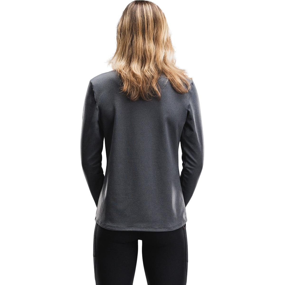 FUSION TEMPO! Shield Zip Neck Løpetrøye Dame Dark Grey