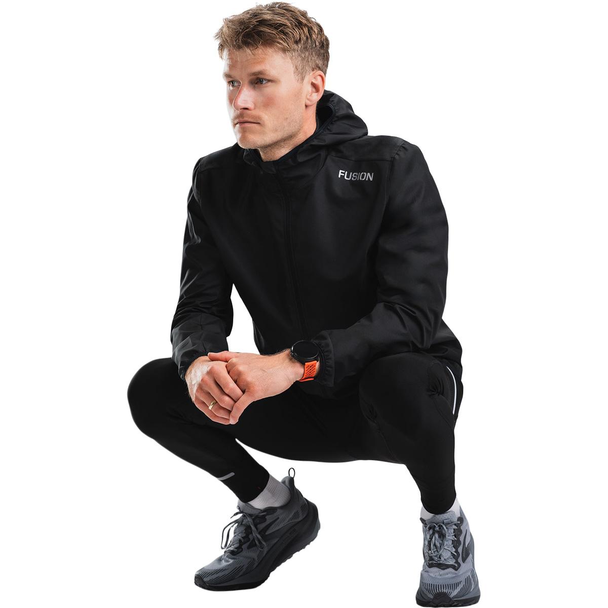 FUSION TEMPO! TWO Run Løbejakke Herre Black
