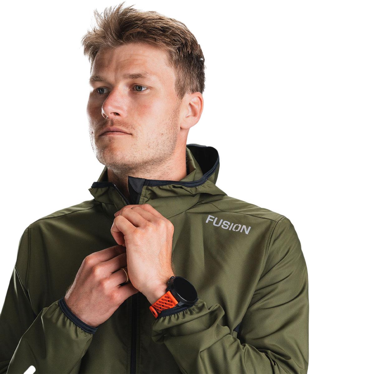 FUSION TEMPO! TWO Run Løbejakke Herre Green